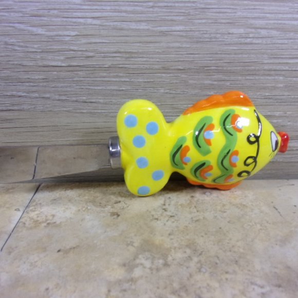 New Mainstreet Collection Fish Bowl with Knife Spreader, Cute Table Setting - Picture 8 of 11